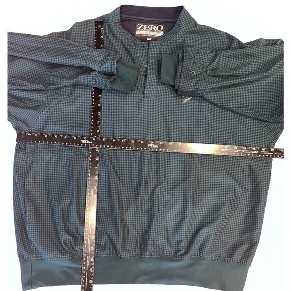 Vintage Zero Restriction Green Houndstooth Golf Windshirt Mens XL Pullover - Picture 6 of 8